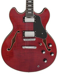 Semi-hollow e-gitarre Sire Larry Carlton H7 - See through red