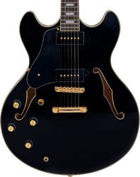 Semi-hollow e-gitarre Sire Larry Carlton H7V LH - black