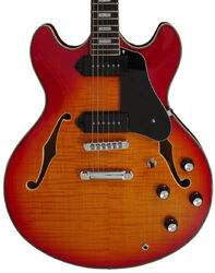 Semi-hollow e-gitarre Sire Larry Carlton H7V - Cherry sunburst