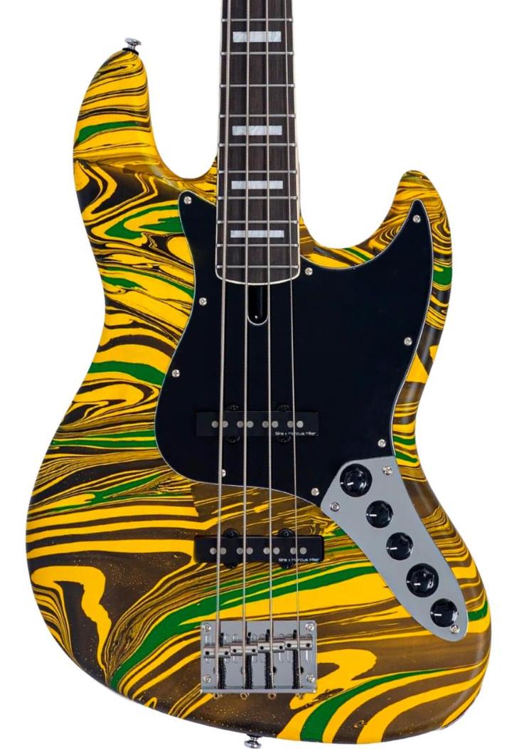 Solidbody e-bass Sire Marcus Miller V7 Alder New Gen 4ST - Yellow swirl