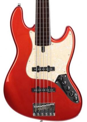 Solidbody e-bass Sire Marcus Miller V7 Alder 5ST Fretless 5-String (2nd Gen) - Bright metallic red