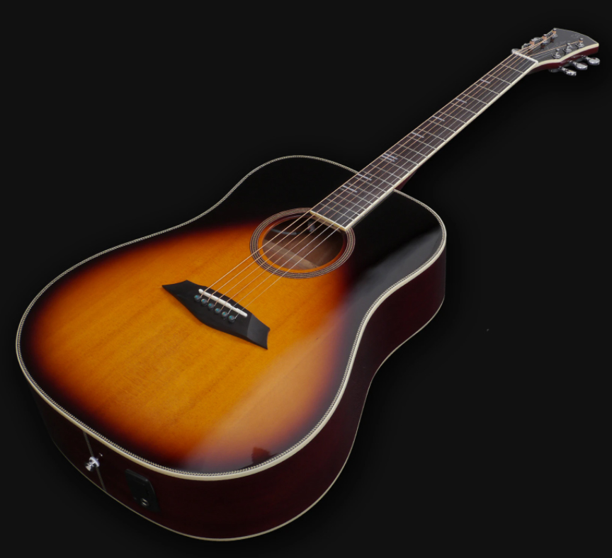 Sire Larry Carlton A4-d Dreadnought Epicea Acajou Rw - Vintage Sunburst - Elektroakustische Gitarre - Variation 1