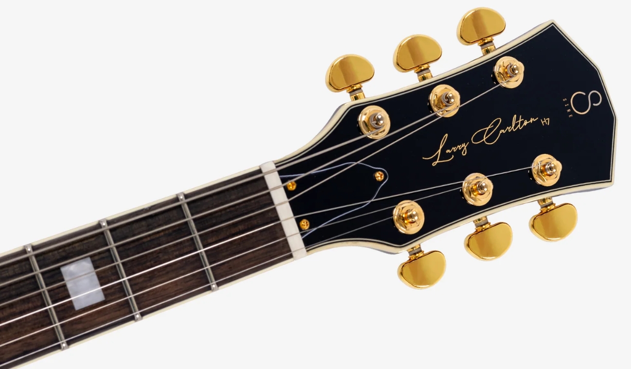 Sire Larry Carlton H7v Lh Signature Gaucher 2s P90 Ht Eb - Black - Semi-Hollow E-Gitarre - Variation 3