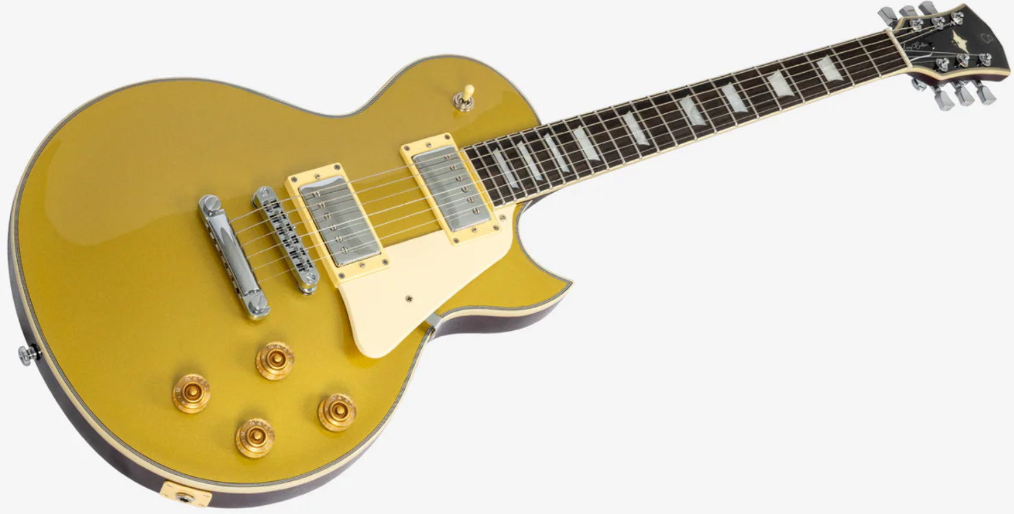 Sire Larry Carlton L7 Lh Gaucher New Gen 2h Ht Eb - Metallic Gold - Single-Cut-E-Gitarre - Variation 2