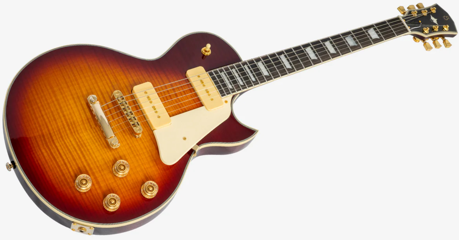 Sire Larry Carlton L7v New Gen 2s P90 Ht Eb - Tobacco Sunburst - Single-Cut-E-Gitarre - Variation 2