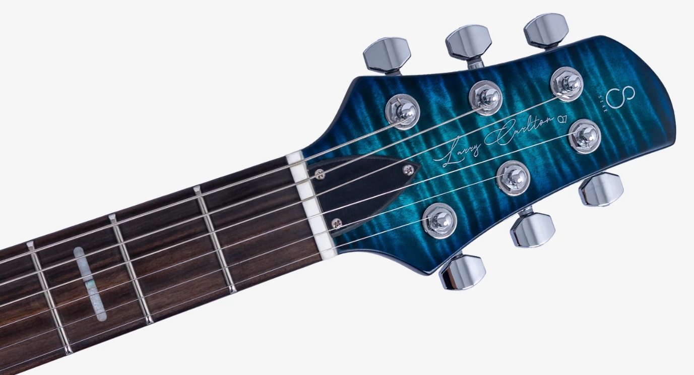 Sire Larry Carlton Q7 2h Ht Eb - Transparent Blue - Semi-Hollow E-Gitarre - Variation 3