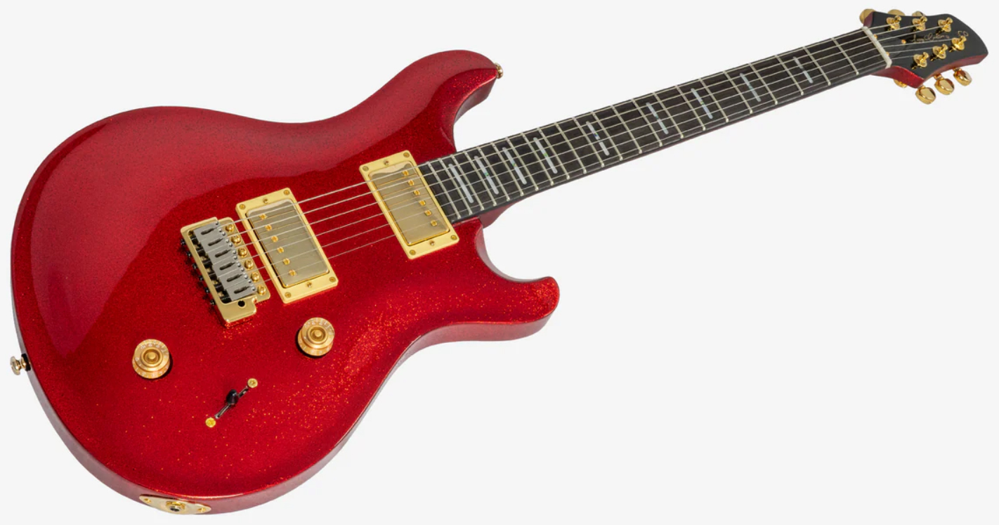 Sire Larry Carlton Q7 Lh Gaucher 2h Trem Eb - Red Sparkle - Double Cut E-Gitarre - Variation 2
