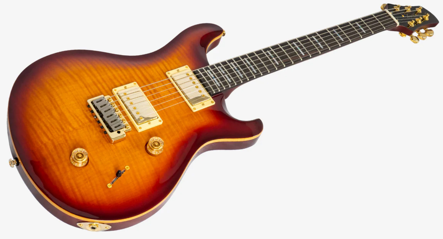 Sire Larry Carlton Q7 Lh Gaucher 2h Trem Eb - Tobacco Sunburst - Double Cut E-Gitarre - Variation 2