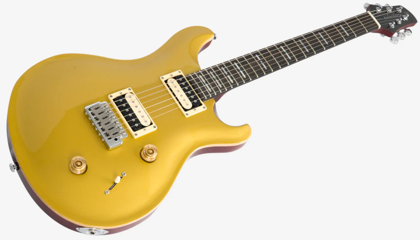 Sire Larry Carlton Q7 Lh Gaucher 2h Trem Eb - Metallic Gold - Double Cut E-Gitarre - Variation 2