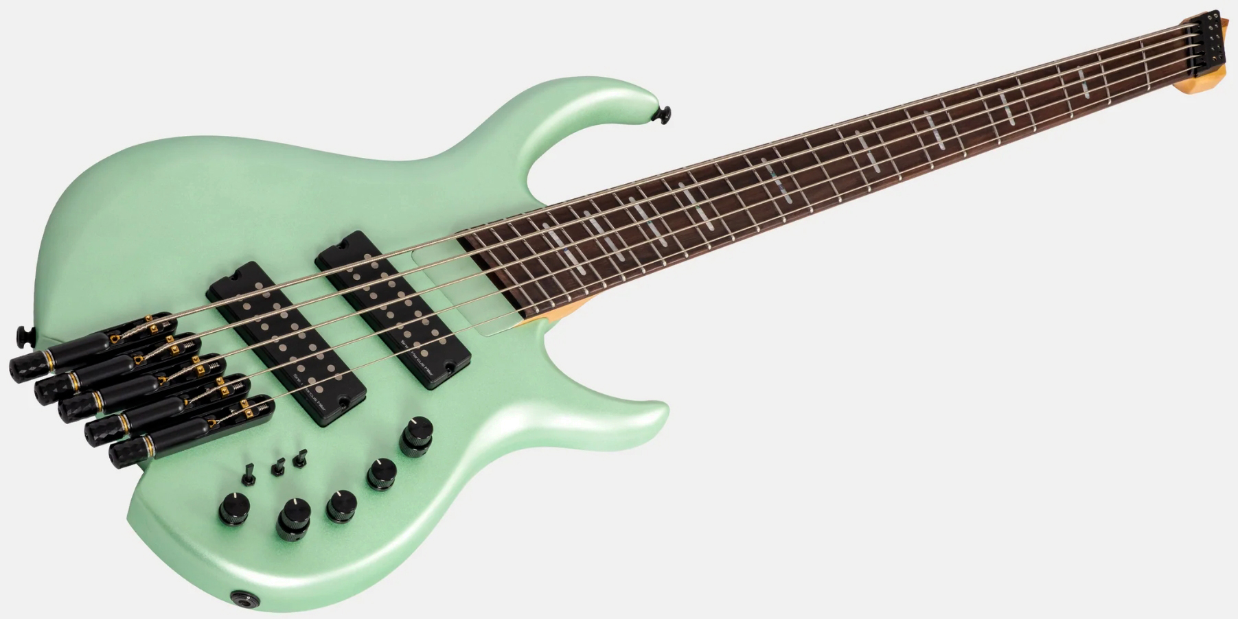 Sire Marcus Miller M6 Headless 5st Multiscale 5c Active Rw - Surf Green Metallic Satin - Solidbody E-bass - Variation 2