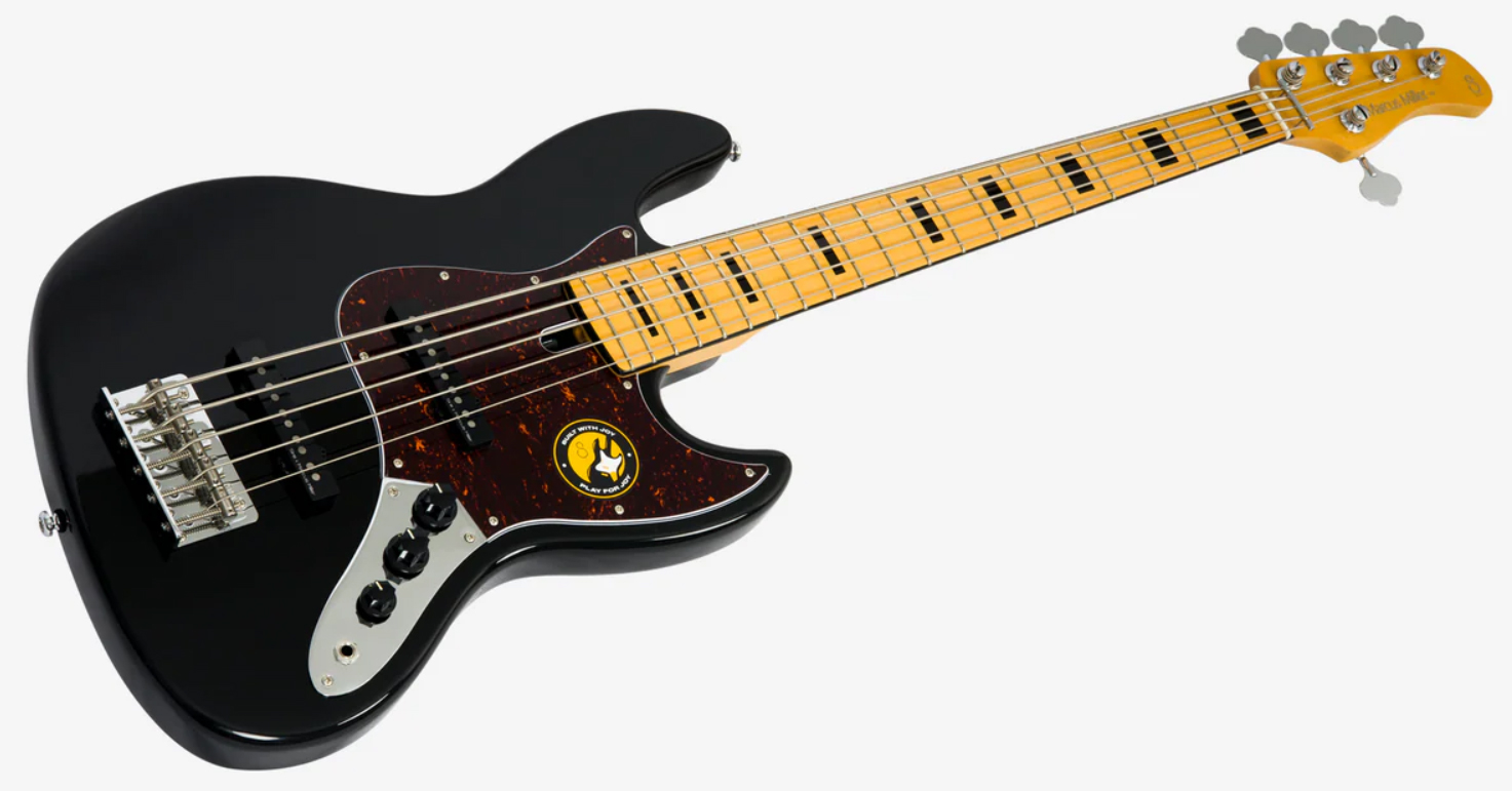 Sire Marcus Miller V5 Alder 5st 5c Mn - Black - Solidbody E-bass - Variation 2
