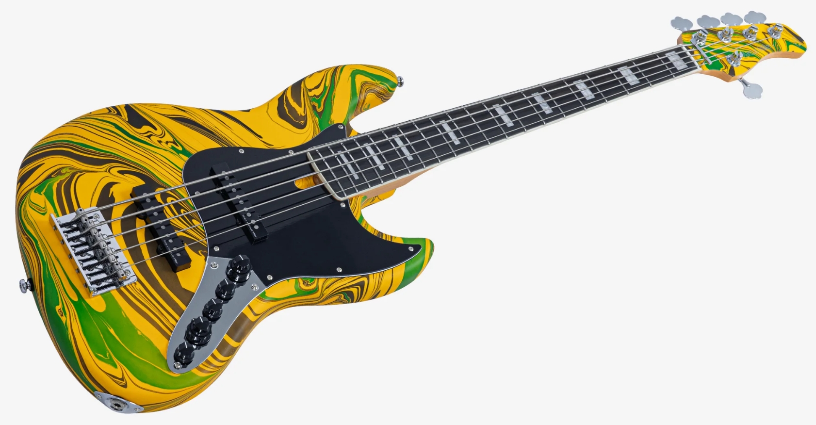 Sire Marcus Miller V7 Alder 2nd Gen 5st 5c Active Eb - Yellow Swirl - Solidbody E-bass - Variation 2
