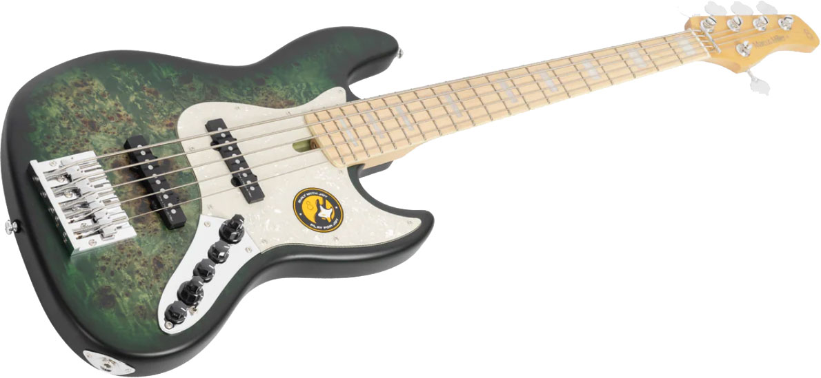 Sire Marcus Miller V7 Ash Reissue 5st 5c Active Mn - Trans Green Satin - Solidbody E-bass - Variation 2