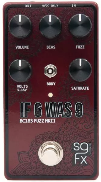 Overdrive/distortion/fuzz effektpedal Solidgoldfx If 6 Was 9 BC183 MKII Fuzz