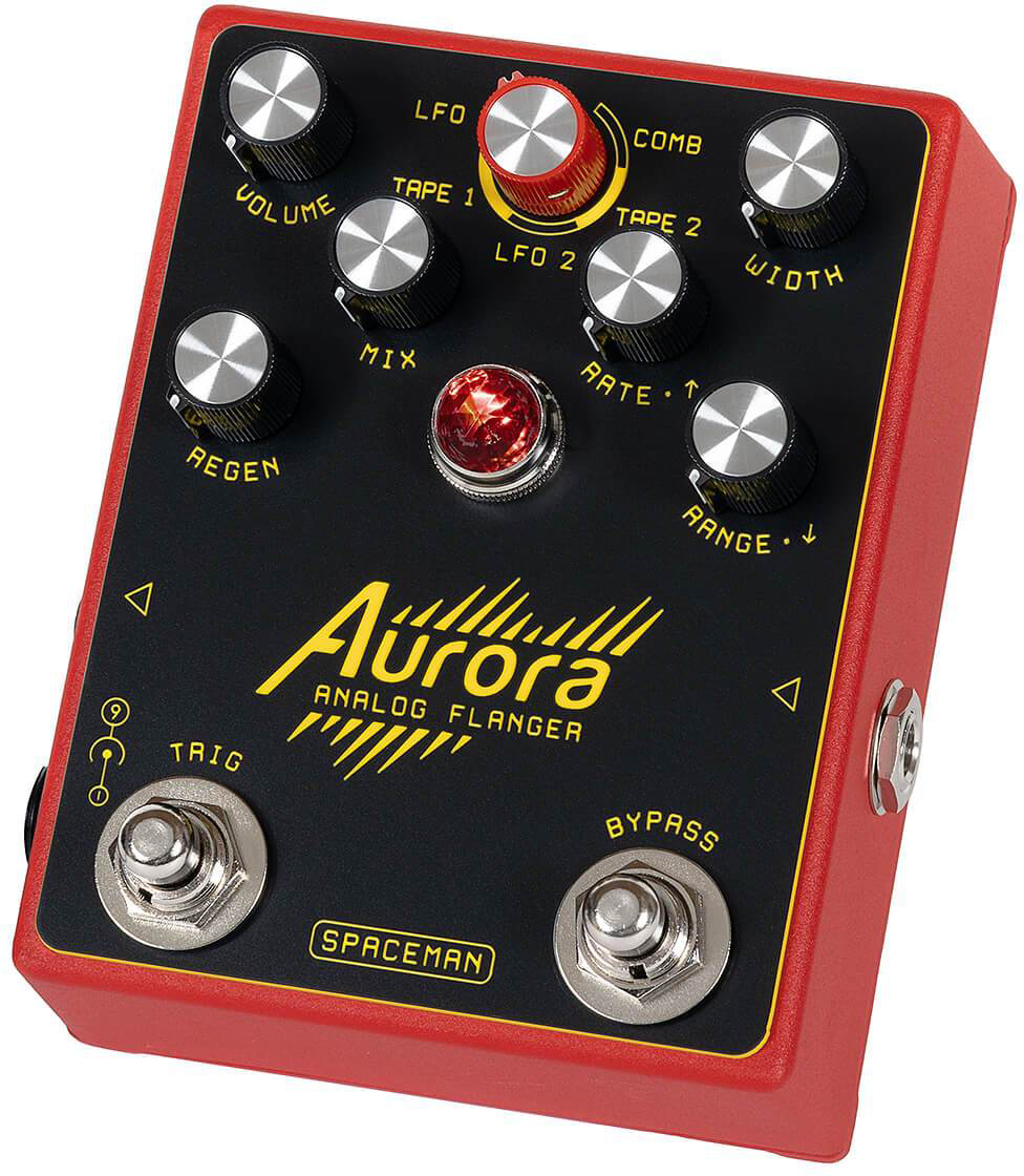 Spaceman Effects Aurora Flanger Standard - Red - Modulation/Chorus/Flanger/Phaser & Tremolo Effektpedal - Variation 1