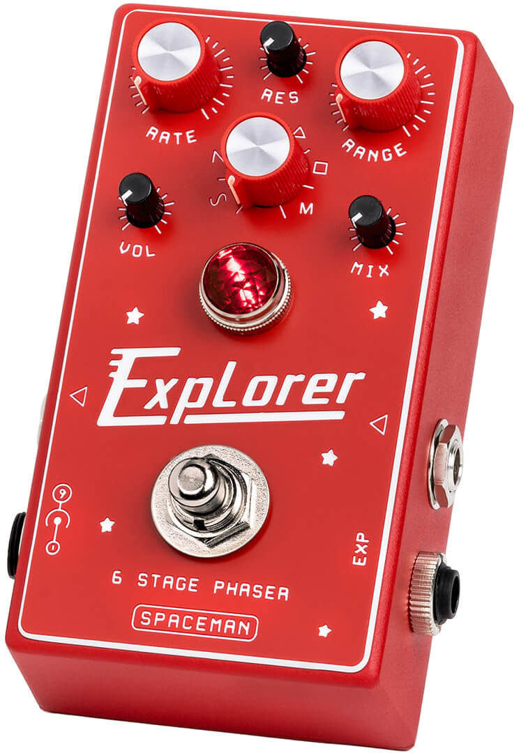 Spaceman Effects Explorer 6 Stage Phaser Red - Modulation/Chorus/Flanger/Phaser & Tremolo Effektpedal - Variation 1