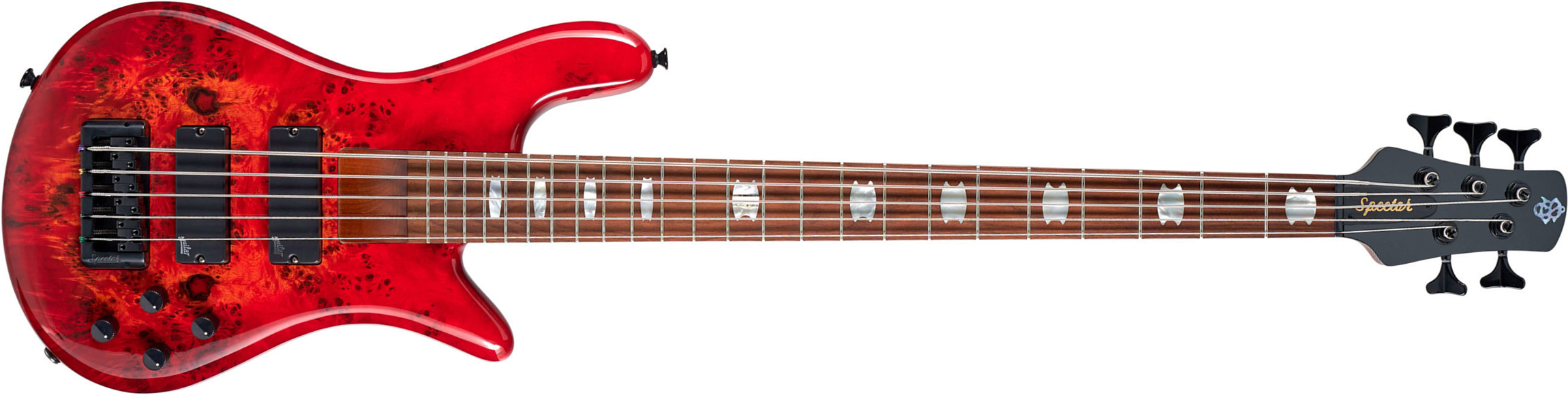 Spector Ns Eurobolt 5c Active Aguilar Mn - Inferno Red Gloss - Solidbody E-bass - Main picture