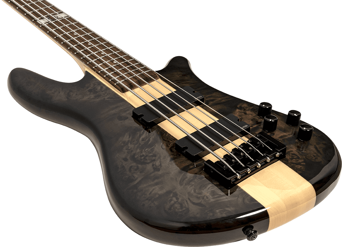 Spector Dan Briggs Ns-2000/5 Signature 5c Active Emg Pf - Black/walnut Stain - Solidbody E-bass - Variation 2