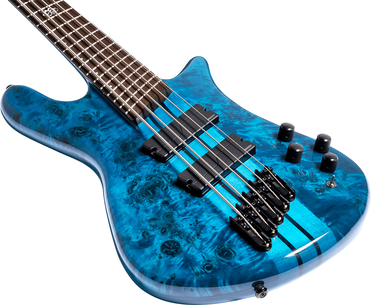 Spector Ns Dimension 5 Fishman We - Black & Blue Gloss - Solidbody E-bass - Variation 2