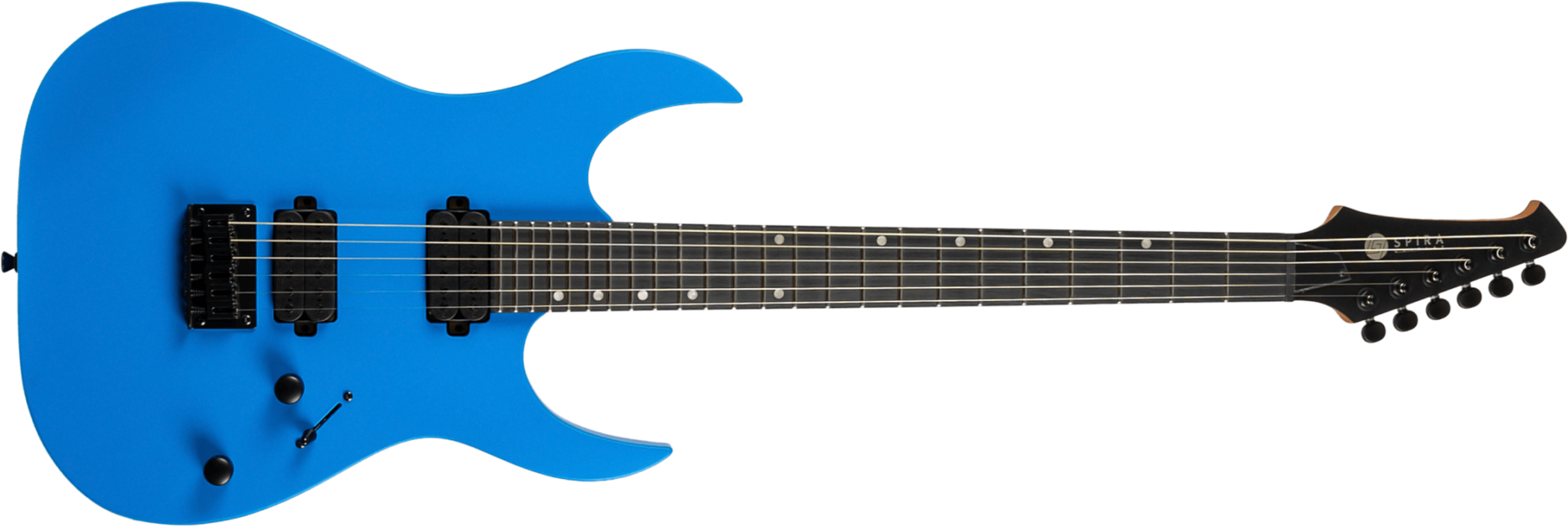 Spira Guitars S400 Mbl 2h Ht Eb - Blue Satin - E-Gitarre aus Metall - Main picture