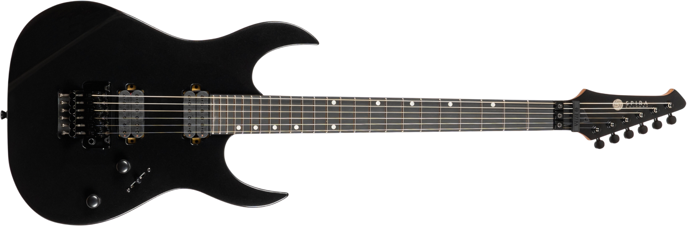 Spira Guitars S420 Bk 2h Fr Eb - Black - E-Gitarre in Str-Form - Main picture
