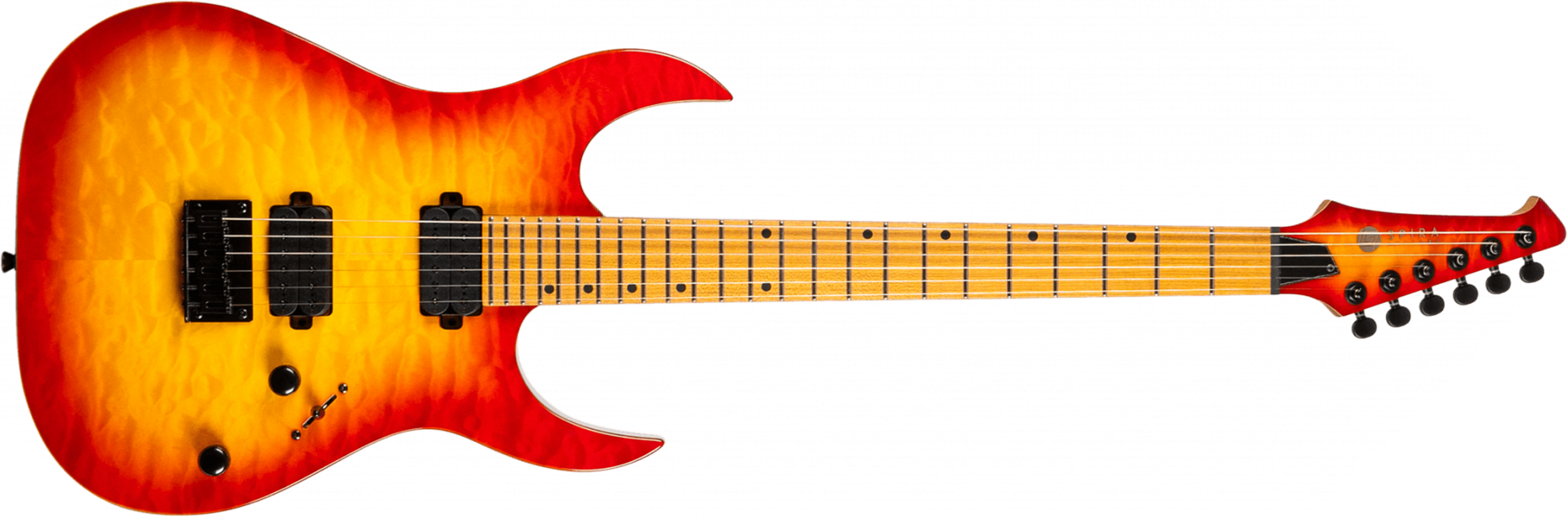 Spira Guitars S500 Qfb 2h Ht Mn - Fireburst - E-Gitarre in Str-Form - Main picture