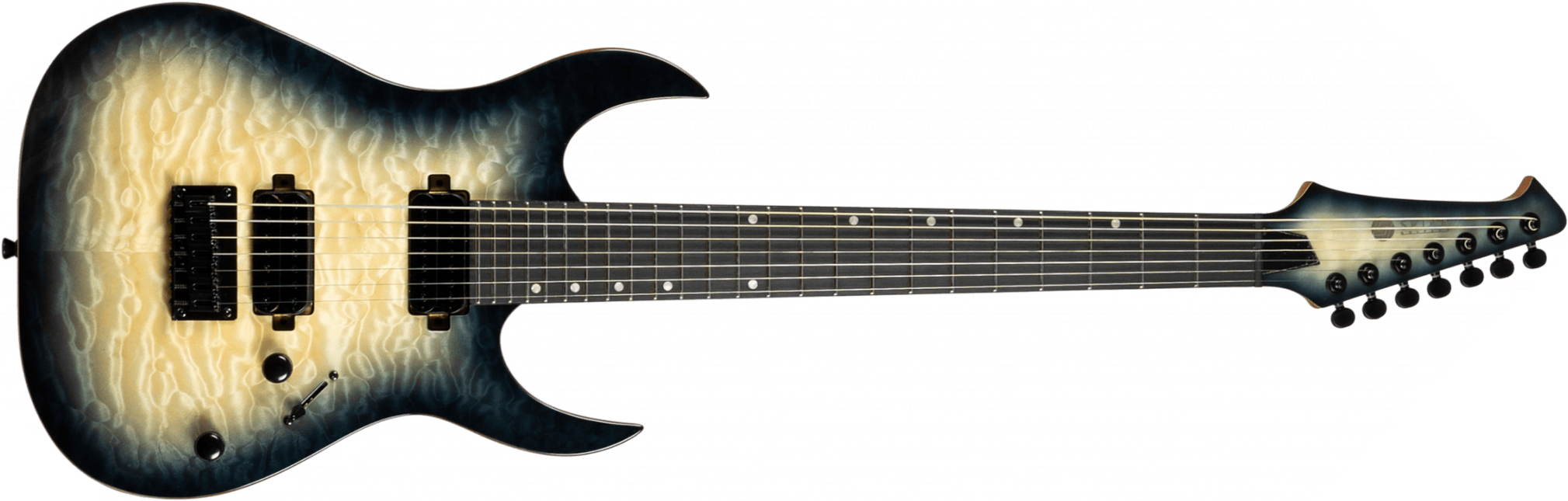 Spira Guitars S507 Qgy E 7c Baritone 2h Ht Eb - Trans Grey - 7-saitige E-Gitarre - Main picture