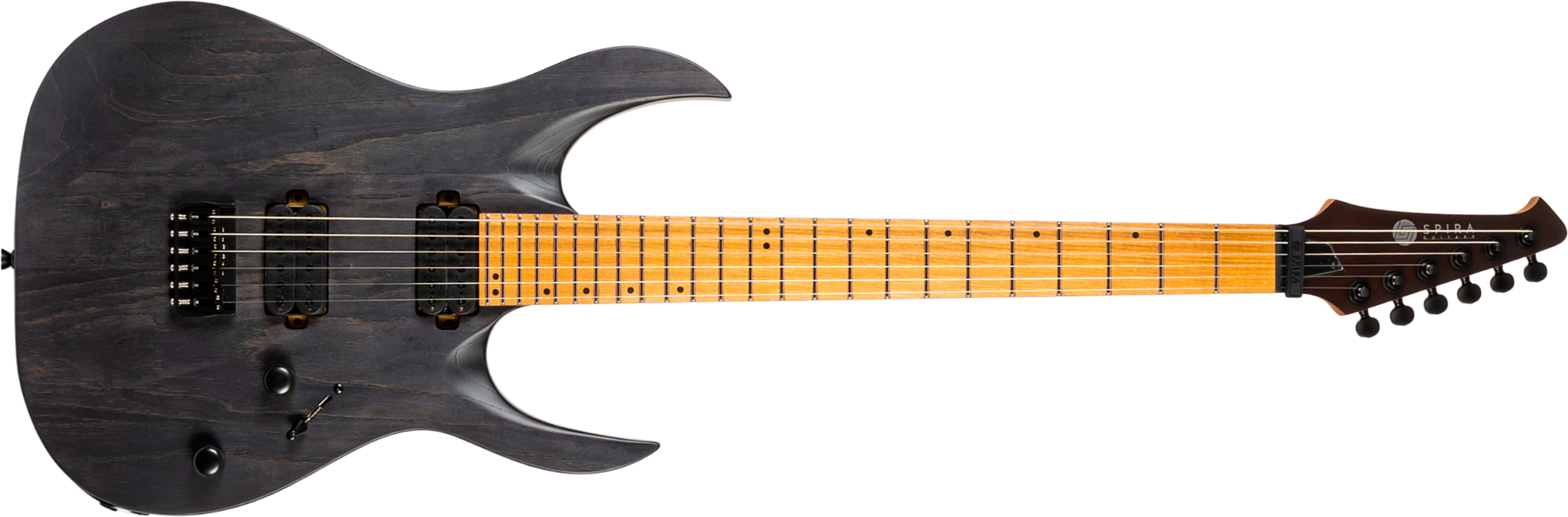 Spira Guitars S600 Agy 2h Ht Eb - Stained Dark Grey - E-Gitarre in Str-Form - Main picture