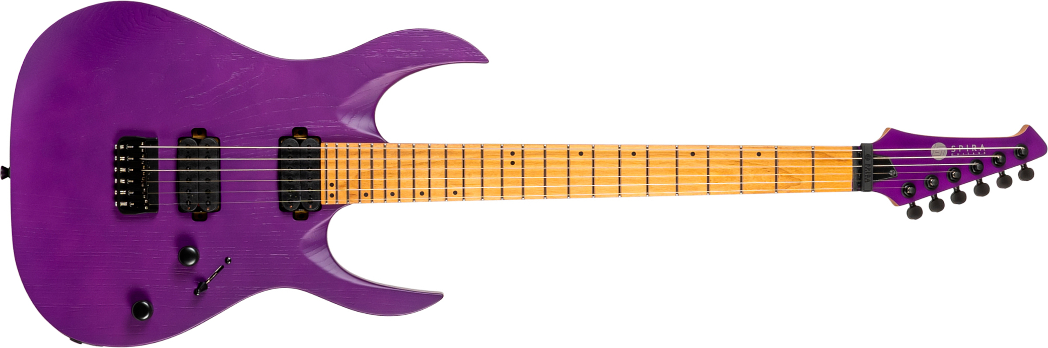 Spira Guitars S600 App 2h Ht Eb - Stained Purple - E-Gitarre in Str-Form - Main picture