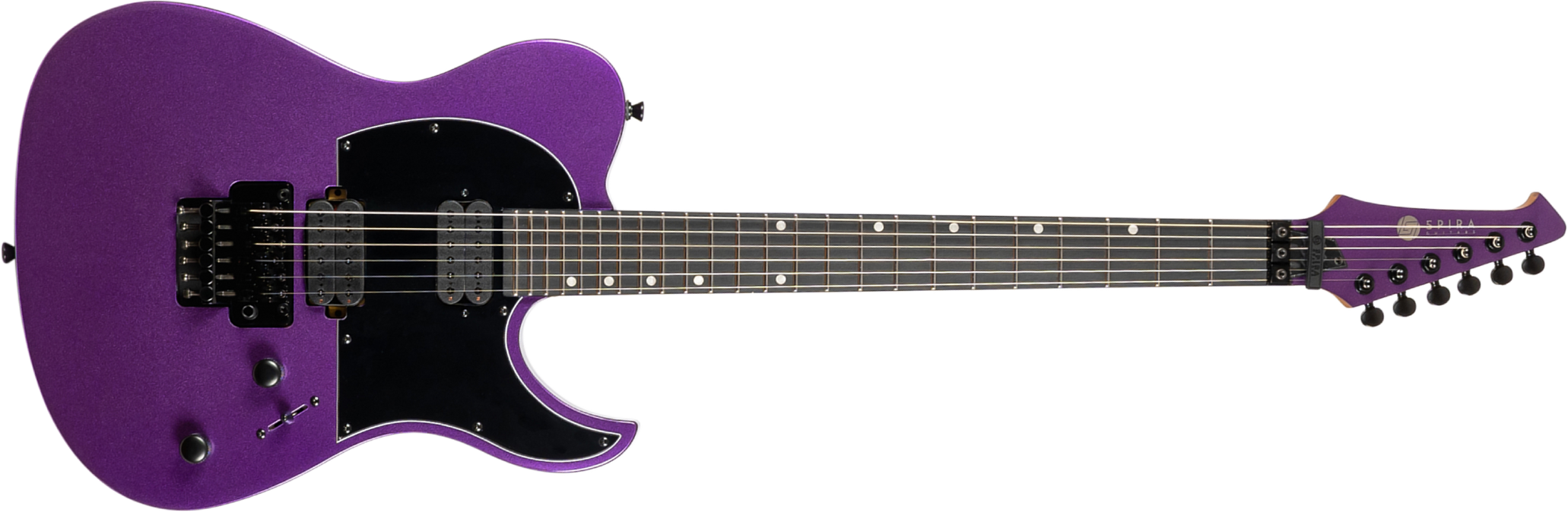 Spira Guitars T420 Pp 2h Fr Eb - Metallic Purple - E-Gitarre in Teleform - Main picture