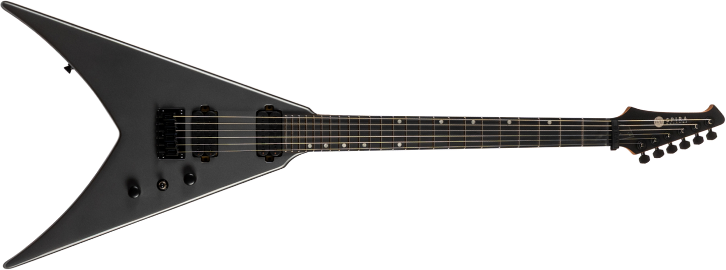 Spira Guitars V400 Msl 2h Ht Eb - Satin Silver - E-Gitarre aus Metall - Main picture