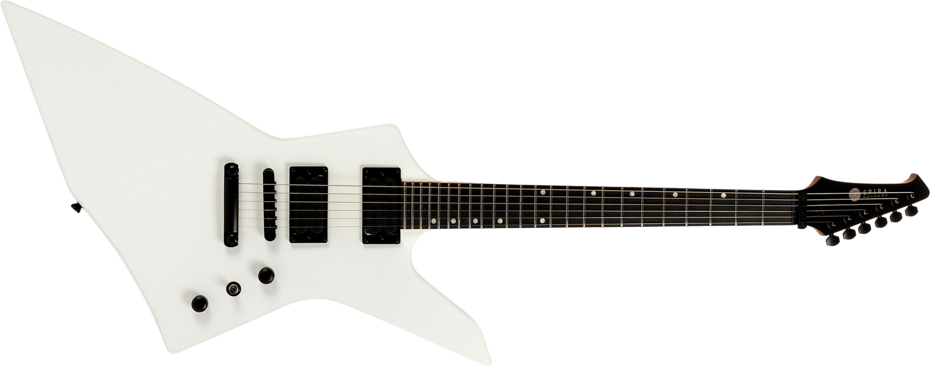 Spira Guitars X400 Mwh 2h Ht Mn - Satin White - E-Gitarre aus Metall - Main picture
