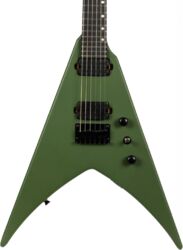 E-gitarre aus metall Spira guitars V-400 MGR - Satin Green
