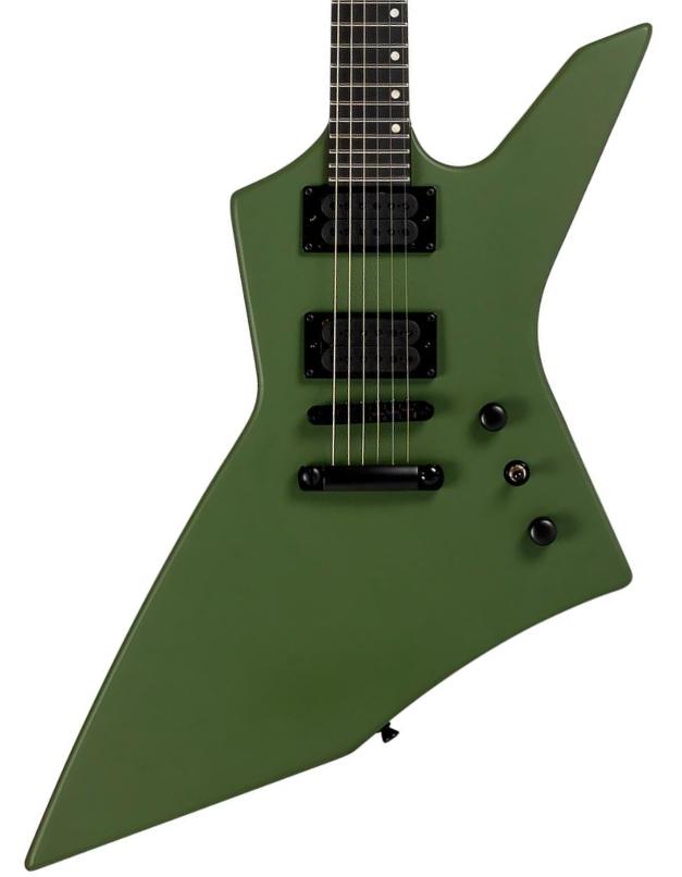 E-gitarre aus metall Spira guitars X-400 MGR - Satin Green