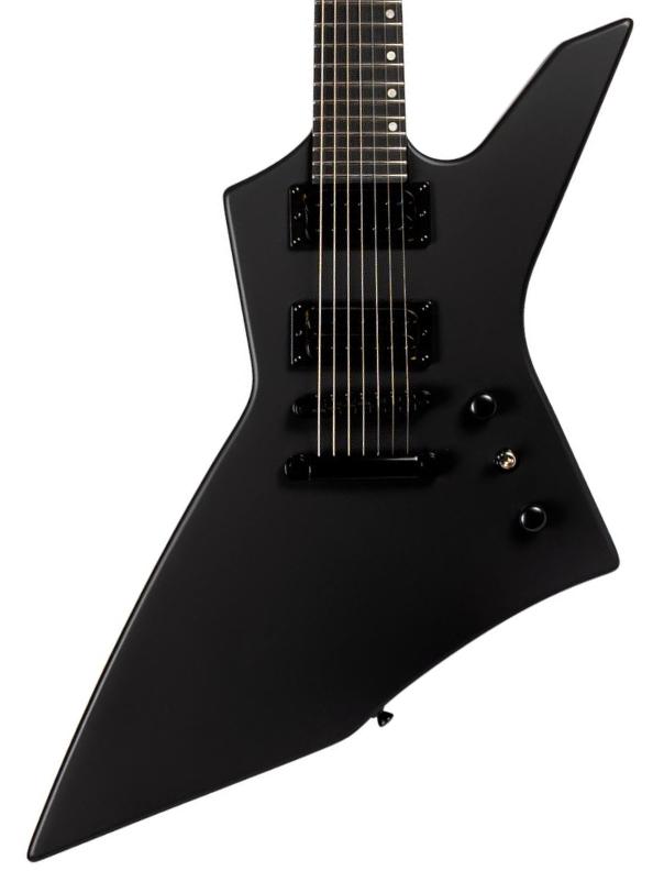 E-gitarre aus metall Spira guitars X-407 MGR 7-String - Black satin