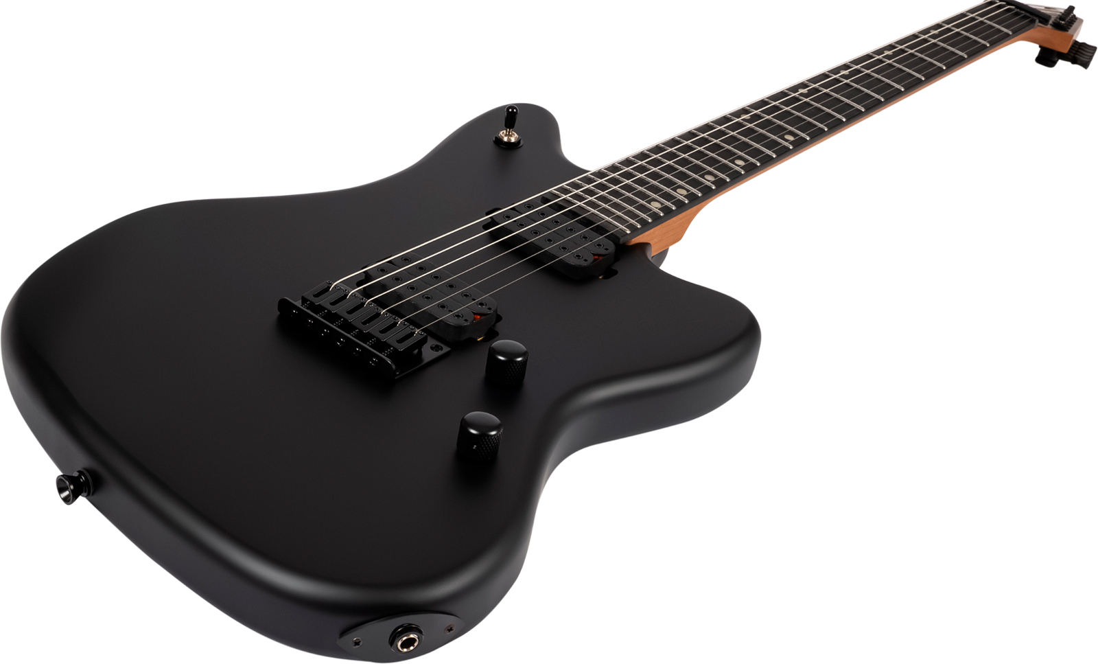 Spira Guitars J400 Mbk Baryton 2h Ht Eb - Black Satin - Bariton E-Gitarre - Variation 2