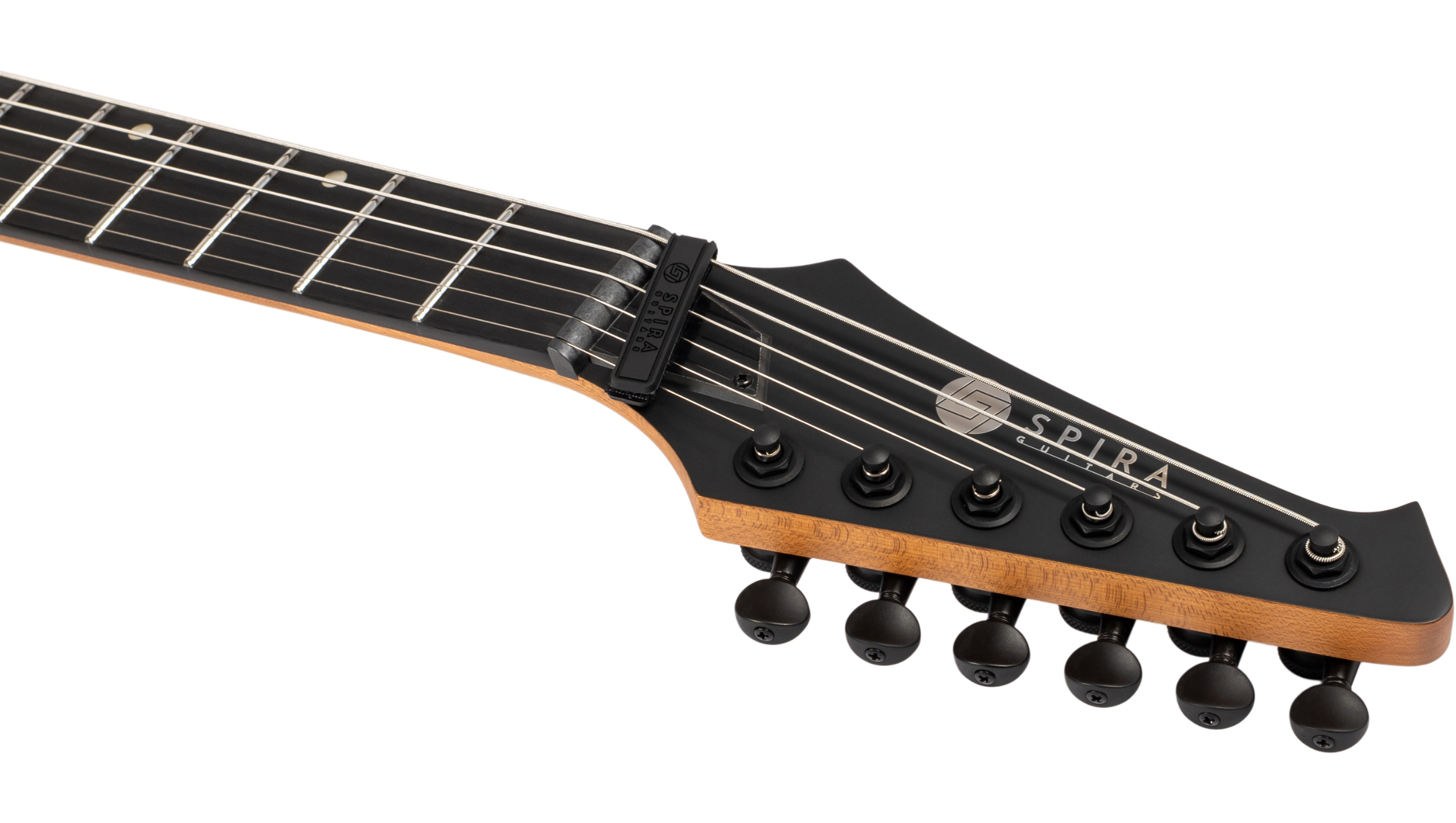 Spira Guitars J400 Mbk Baryton 2h Ht Eb - Black Satin - Bariton E-Gitarre - Variation 4