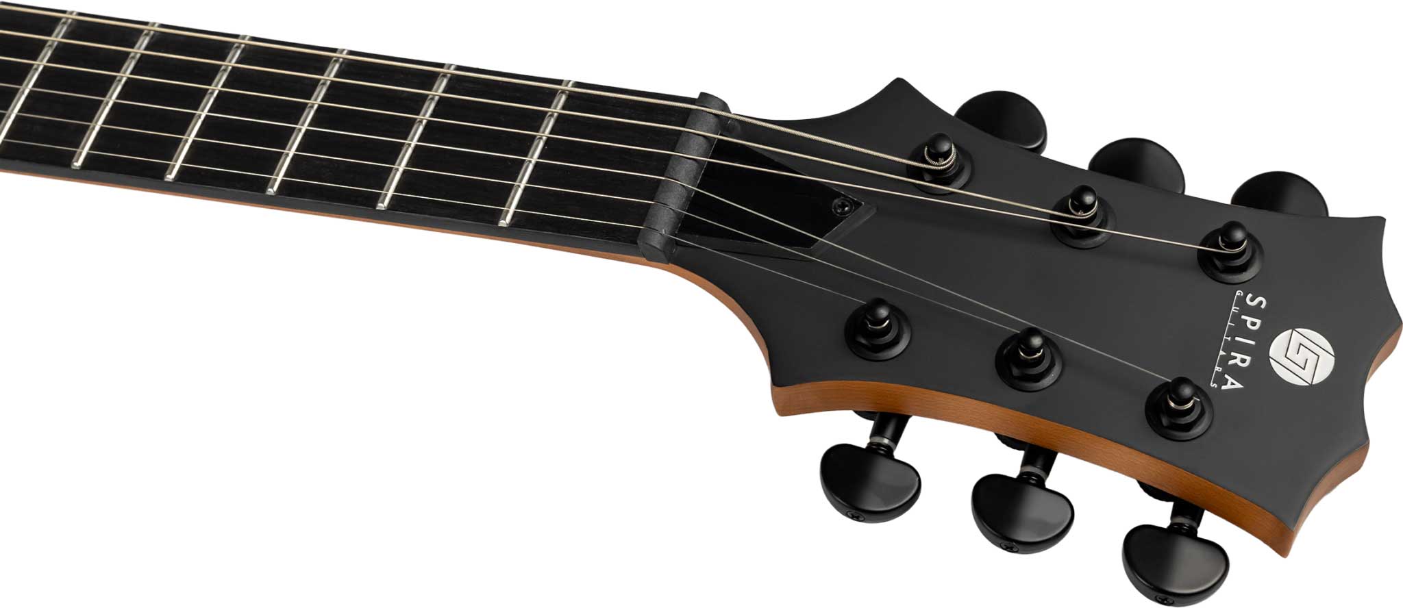 Spira Guitars L400 Mbk 2h Ht Eb - Satin Black - E-Gitarre aus Metall - Variation 4