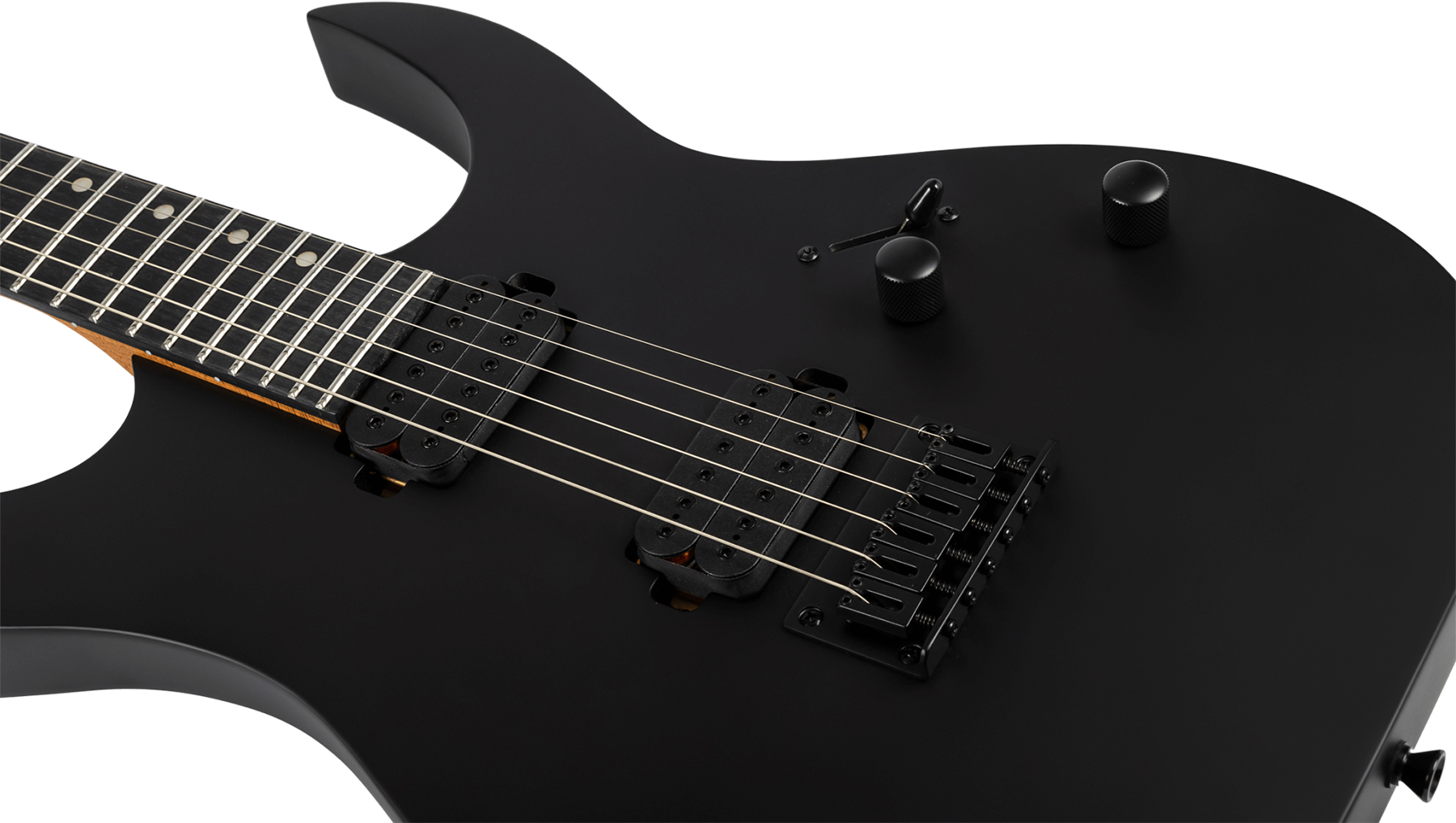 Spira Guitars S400 Mbk Lh Gaucher 2h Ht Eb - Satin Black - E-Gitarre für Linkshänder - Variation 3