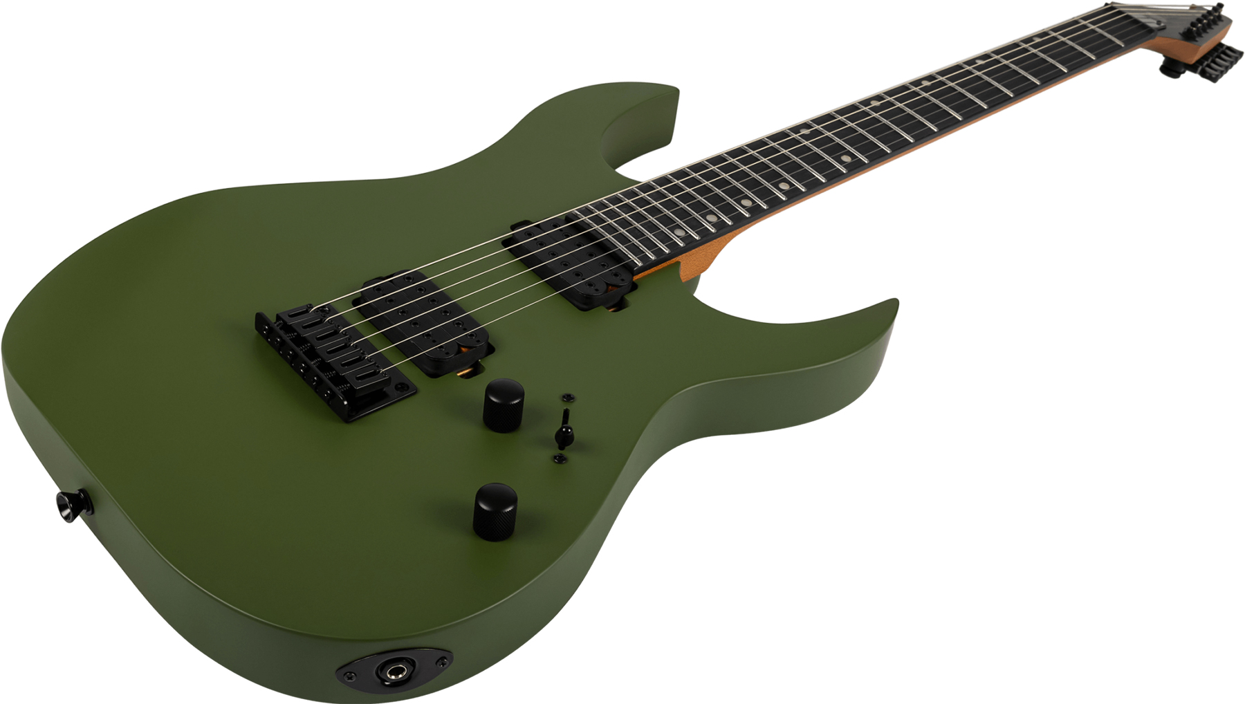 Spira Guitars S400 Mgr Lh Gaucher 2h Ht Eb - Satin Dark Green - E-Gitarre für Linkshänder - Variation 2