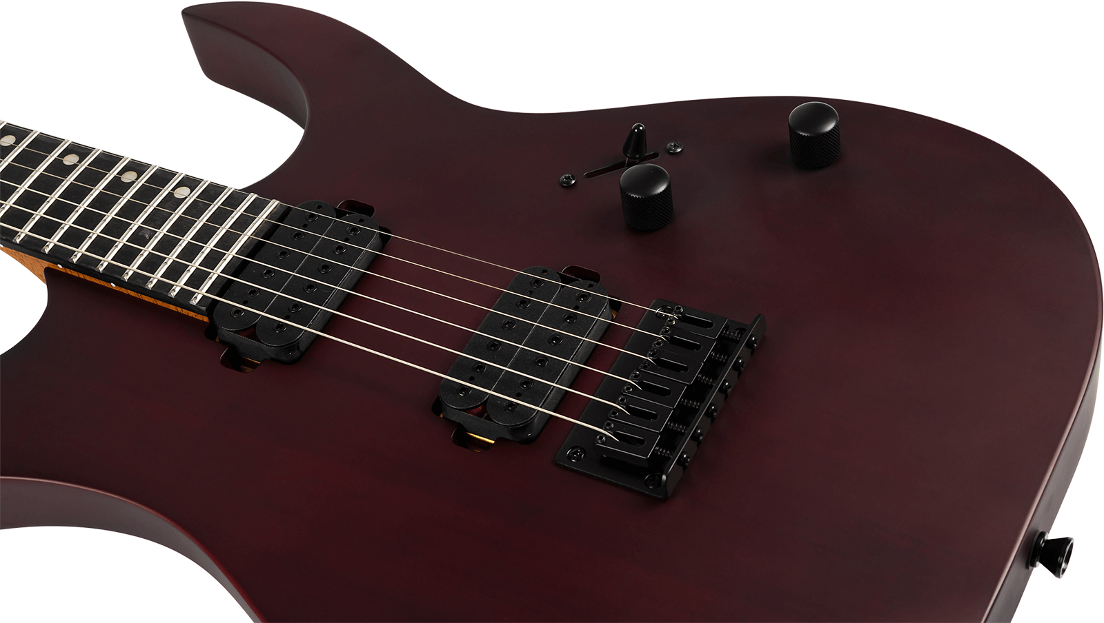 Spira Guitars S400 Mwr 2h Ht Eb - Satin Wine Red - E-Gitarre aus Metall - Variation 3
