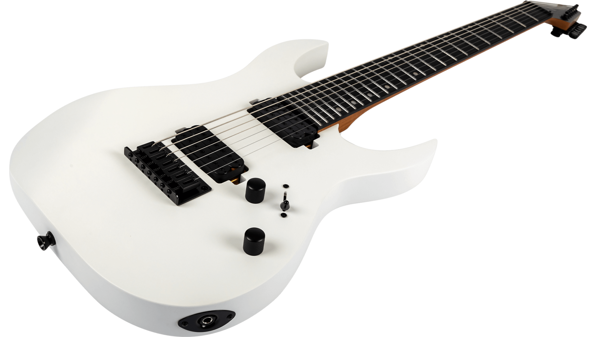 Spira Guitars S407 Mwh 7c Baryton 2h Ht Eb - Satin White - Bariton E-Gitarre - Variation 2