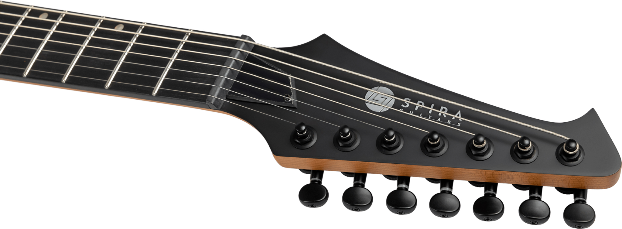 Spira Guitars S407 Mwh 7c Baryton 2h Ht Eb - Satin White - Bariton E-Gitarre - Variation 4
