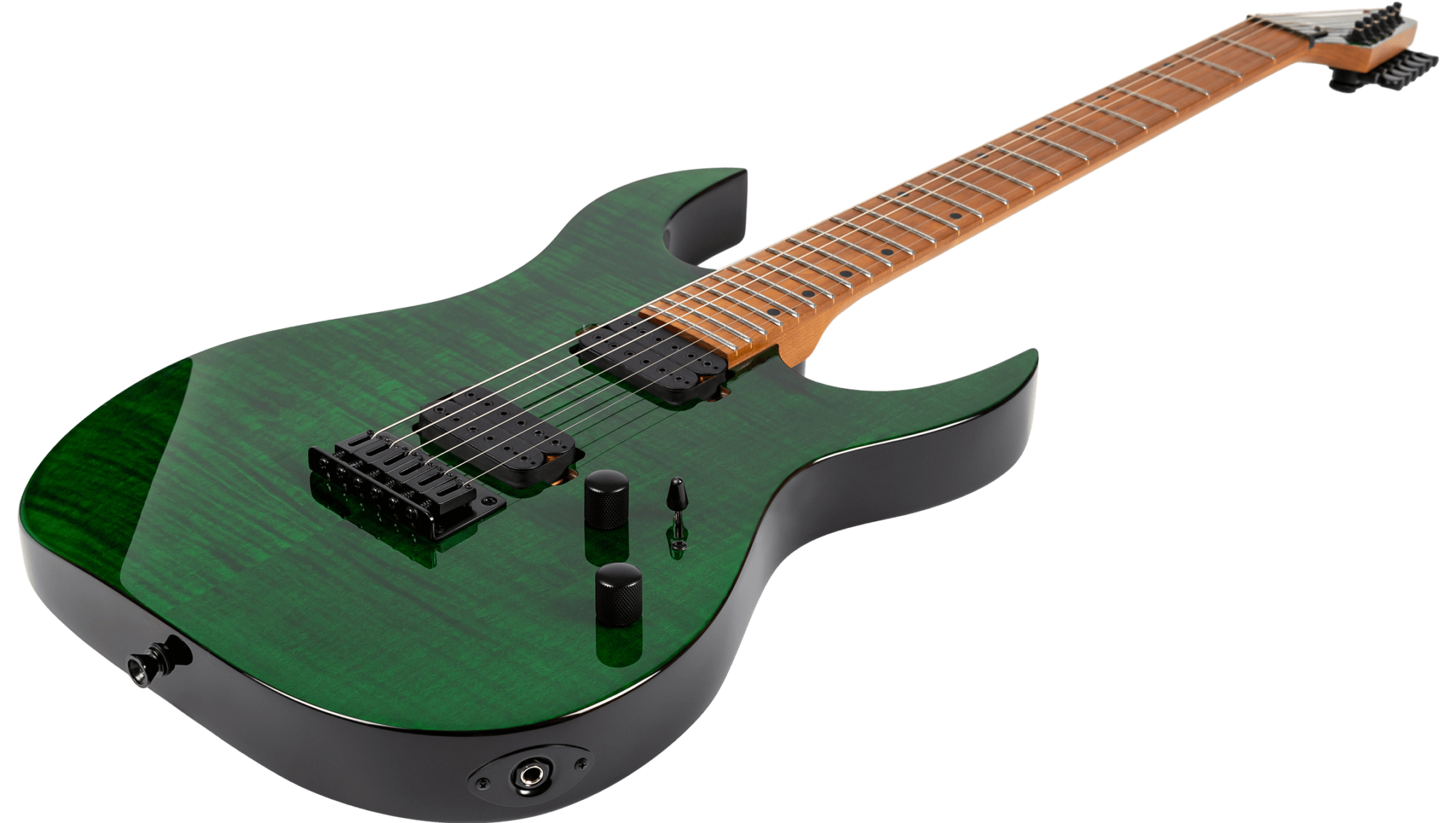 Spira Guitars S450 Tgr 2h Ht Mn - Trans Green - E-Gitarre aus Metall - Variation 2