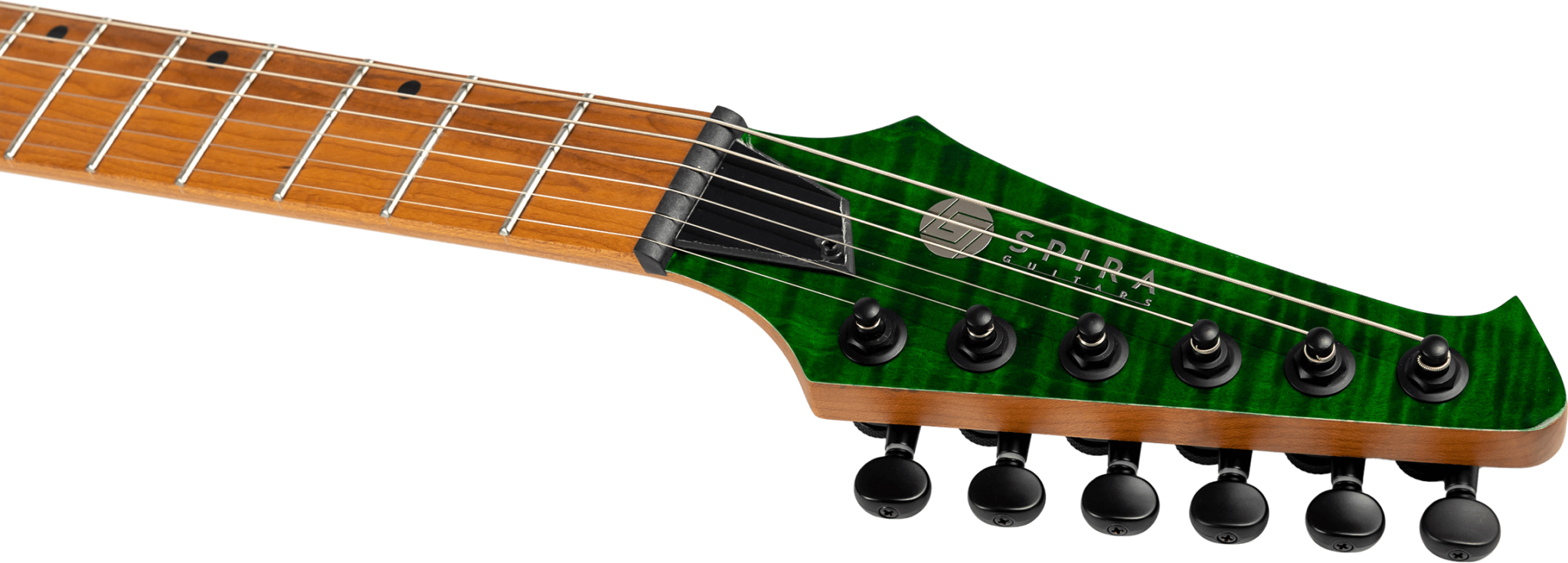 Spira Guitars S450 Tgr 2h Ht Mn - Trans Green - E-Gitarre aus Metall - Variation 4