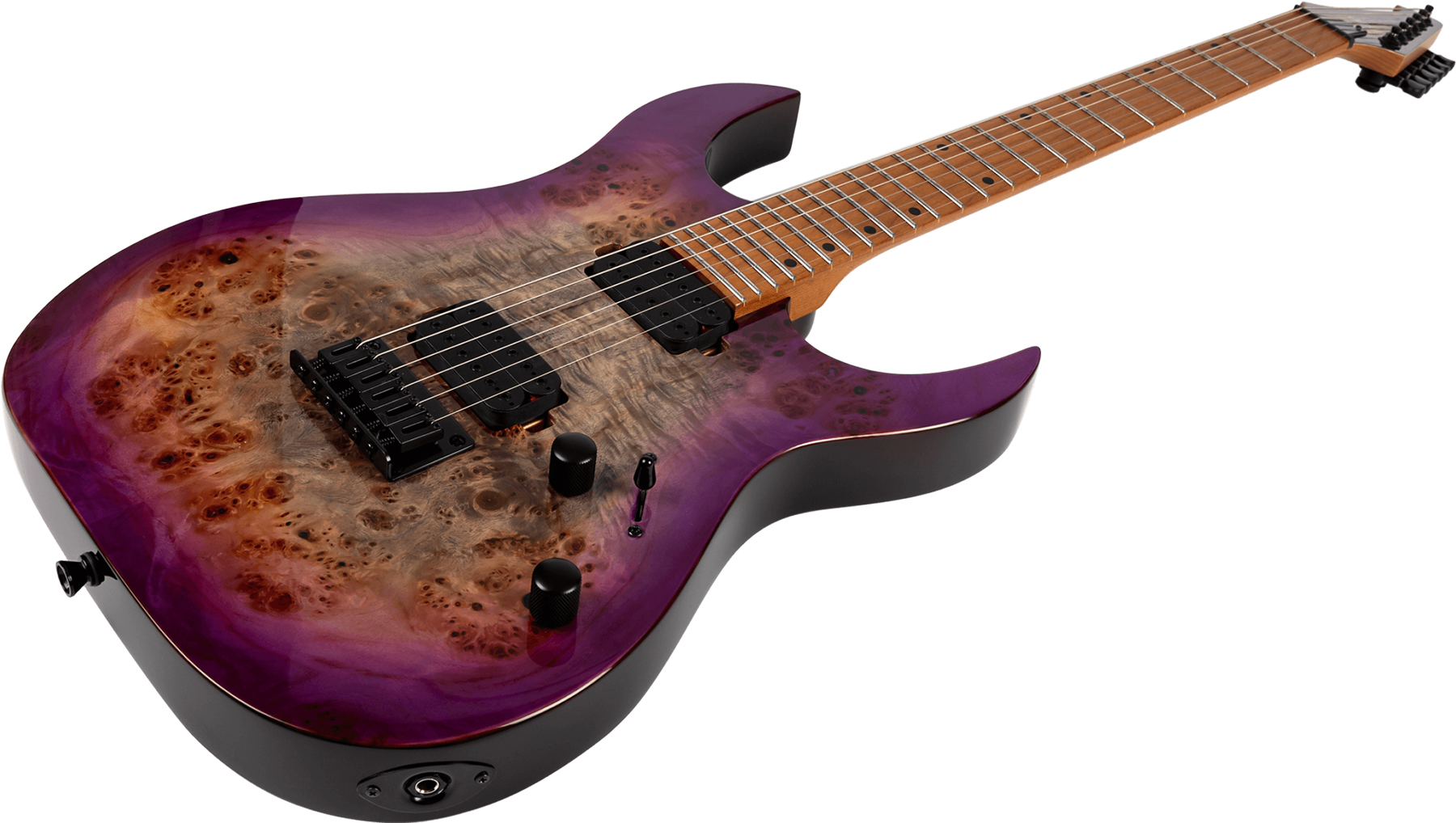 Spira Guitars S450 Tpp 2h Ht Mn - Transparent Violet - E-Gitarre aus Metall - Variation 2