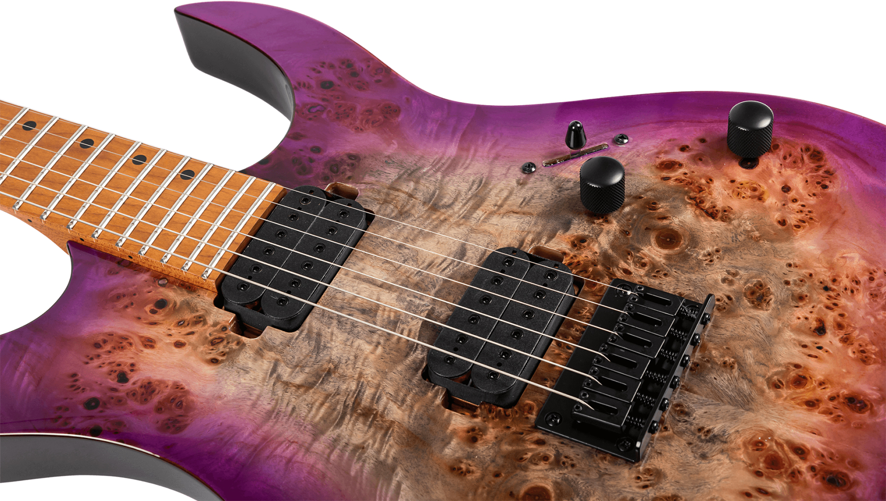 Spira Guitars S450 Tpp 2h Ht Mn - Transparent Violet - E-Gitarre aus Metall - Variation 3