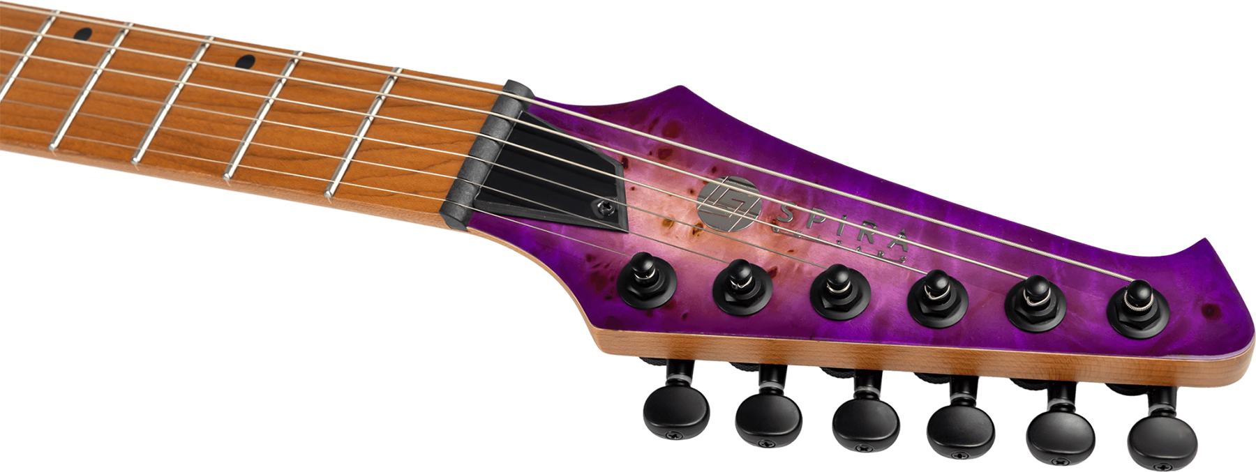 Spira Guitars S450 Tpp 2h Ht Mn - Transparent Violet - E-Gitarre aus Metall - Variation 4