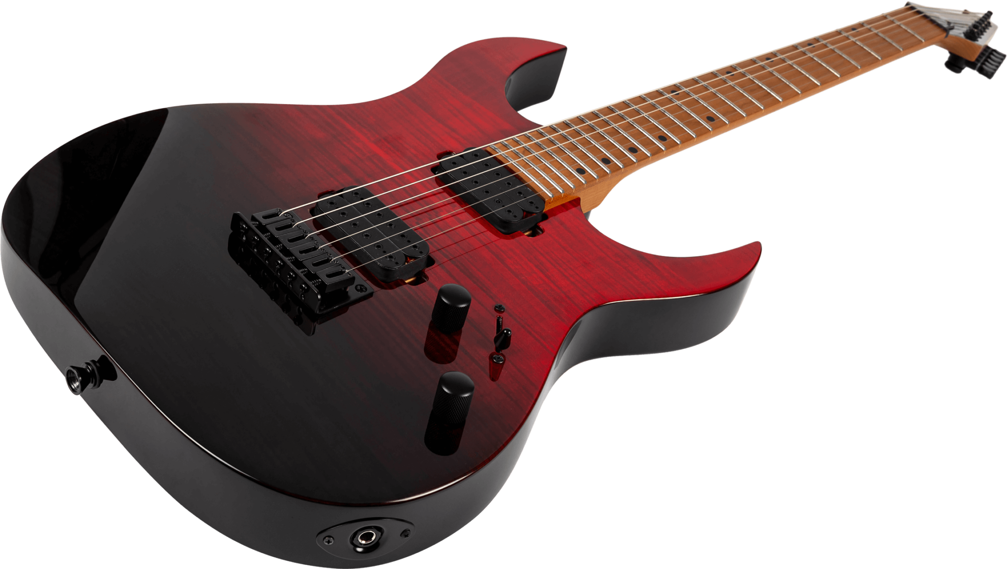 Spira Guitars S450 Trd 2h Ht Mn - Trans Red/black - E-Gitarre aus Metall - Variation 2