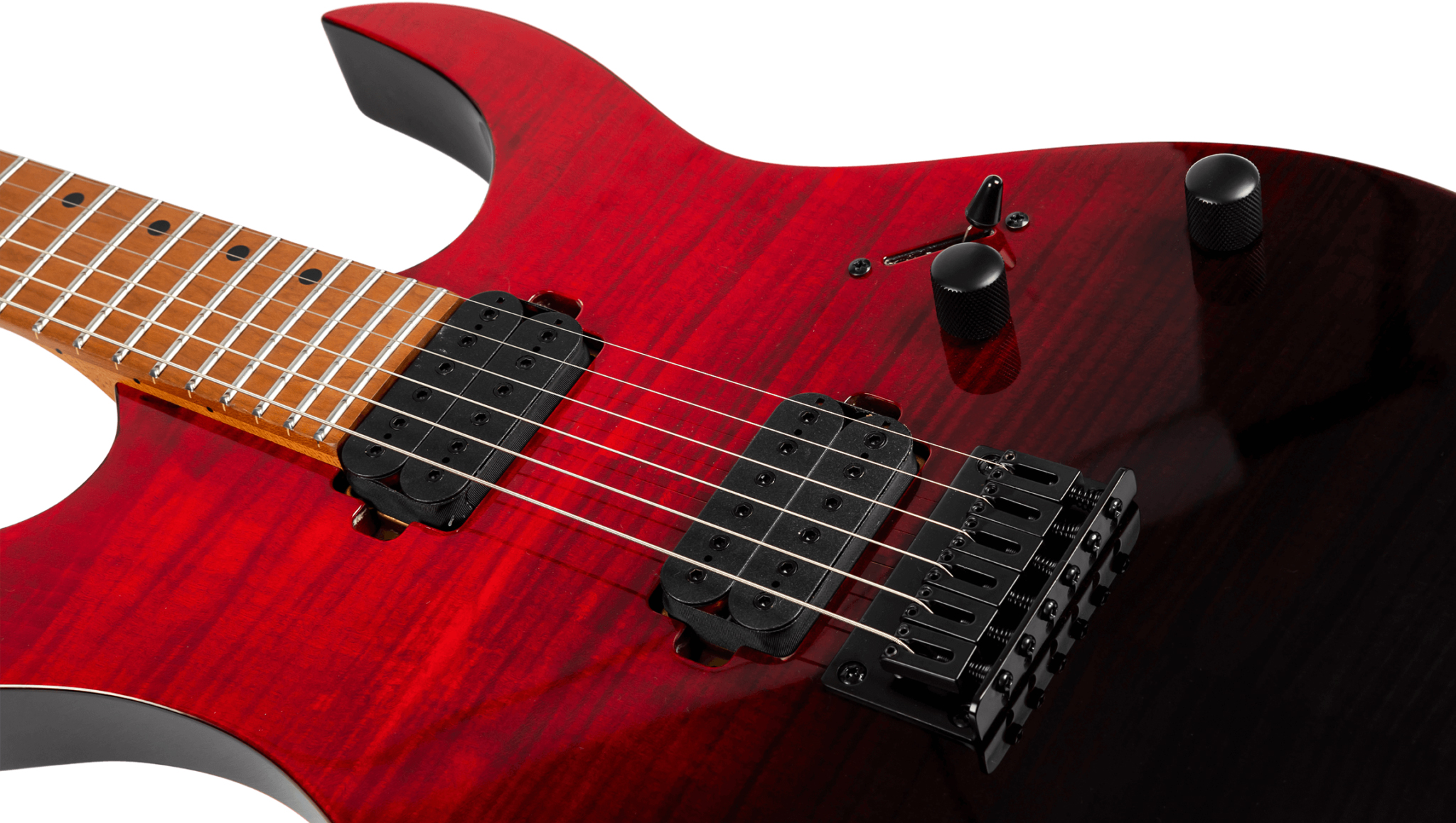 Spira Guitars S450 Trd 2h Ht Mn - Trans Red/black - E-Gitarre aus Metall - Variation 3